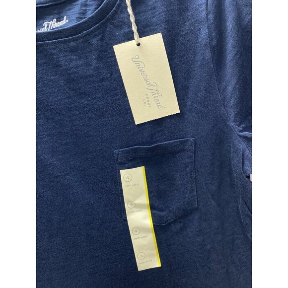 BRAND NEW Women's Universal Thread Blue Distressed T-Shirt - Size: Small - Picture 3 of 8